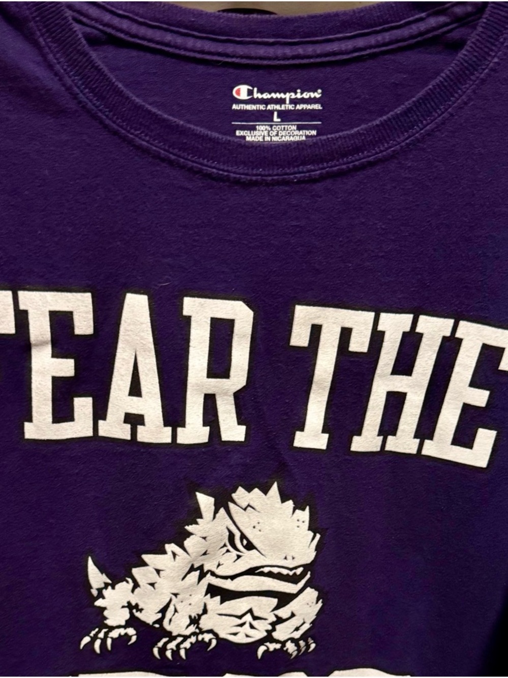 Champion TCU Horned Frogs T-shirt fear the frog big xii football basketball ncaa